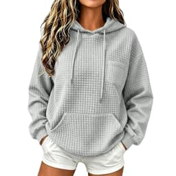 Womens Knit Hoodies Casual Fit Hooded Sweatshirt With Pocket Oversized Hoodies Fall Outfits For Women Womens Full Zip Hoodie