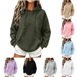 Womens Knit Hoodies Casual Fit Hooded Sweatshirt With Pocket Oversized Hoodies Fall Outfits For Women Womens Full Zip Hoodie