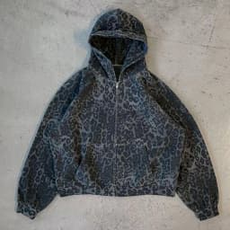 Y2K Rock Punk Women's Leopard Print Hoodie Unisex Chic Loose Zip Cardigan Sweatshirt Gothic Harajuku Retro Aesthetic Streetwear