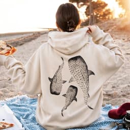Whale Shark Hoodie Ocean Inspired Style Sweatshirt for Ocean Lovers Gift Diving Girl Hoodie Coconut Beachy Girl Pullover