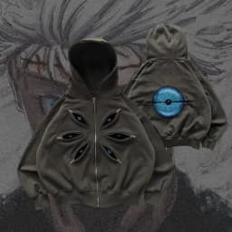 Gojo Satoru Six Eye Graphic Hoodies Oversized Punk Gothic Casual Hoodie Sweatshirts Harajuku Streetwear Y2k Men Women Clothing