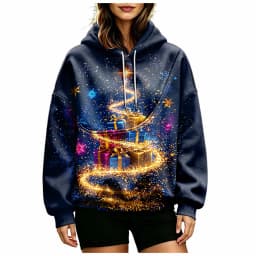 Women Fall And Winter Hoodie With Pet Pouch Oversized Pocket Colorful Print Sweatshirt For Dogs Plain Sweatshirt with Pockets