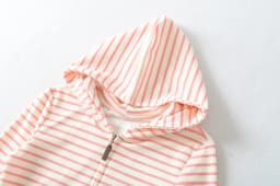 Autumn Women Pink White Stripes Zip Up Hooded Sweatshirt Long Sleeve Short Sweats Crop Jumper Black