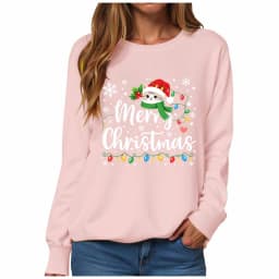 Christmas Womens Funny Christmas Sweatshirt Christmas Fashion Christmas Outfit Long Sleeve Christmas Fleece Jacket with Hoodie