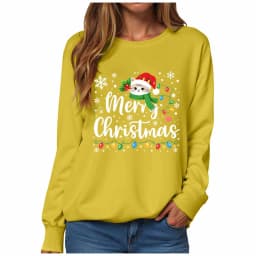Christmas Womens Funny Christmas Sweatshirt Christmas Fashion Christmas Outfit Long Sleeve Christmas Fleece Jacket with Hoodie