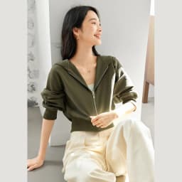 VIMLY Women's Short Hooded Sweatshirt 2026 Autumn Casual Zipper Front Long Sleeve Jacket Fashion Female Pullover A0885