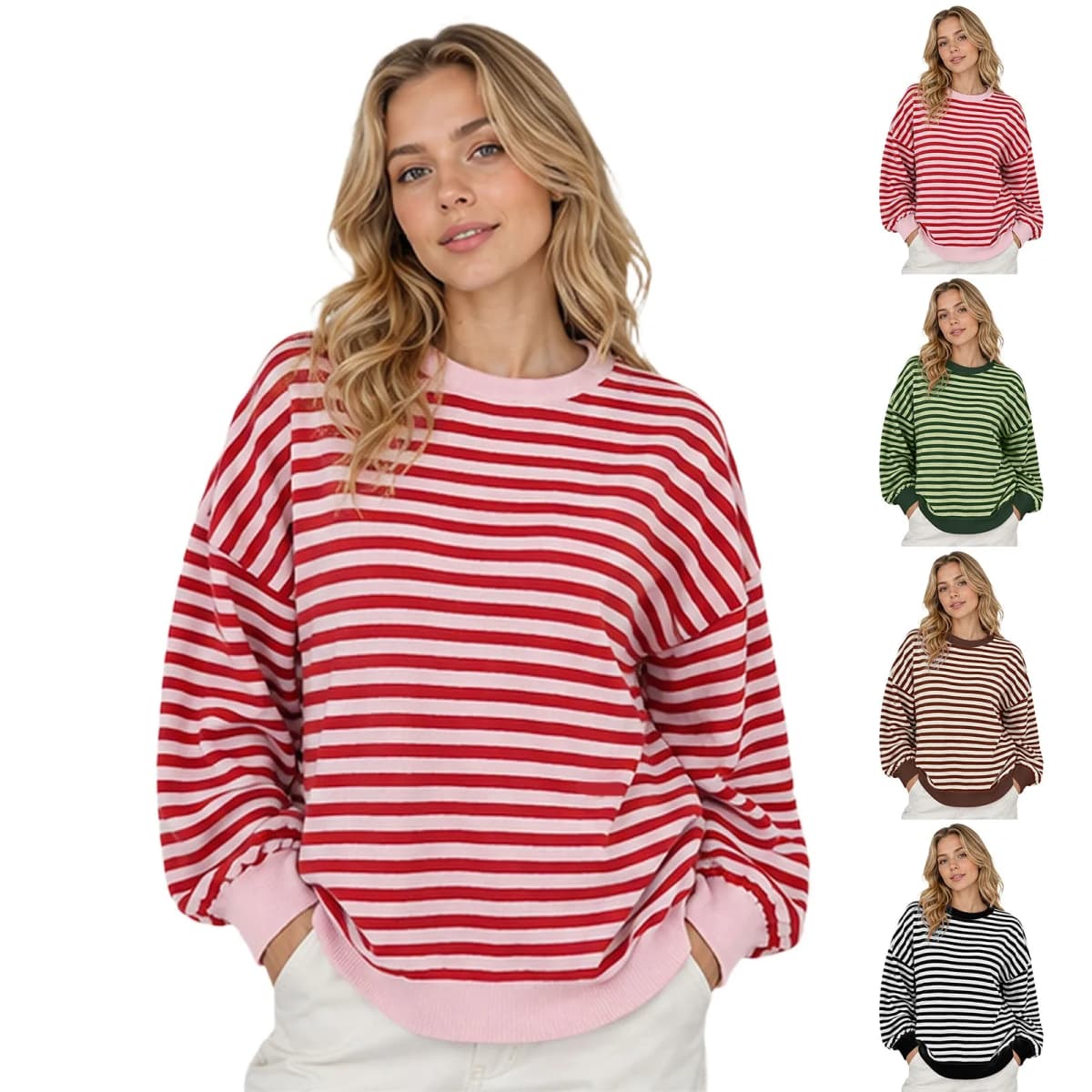 Women's Open Back Sweater Long Sleeve Crew Neck Color Block Casual Hollow Out Knit Pullover Top Junior Sweatshirts Plain