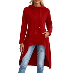 Oversized Hoodies For Women Long Sleeve High Low Hem Gothic Casual Tunic Tops Sweatshirts With Thumb Knitted Hoodie for Women