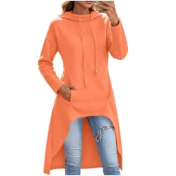 Oversized Hoodies For Women Long Sleeve High Low Hem Gothic Casual Tunic Tops Sweatshirts With Thumb Knitted Hoodie for Women