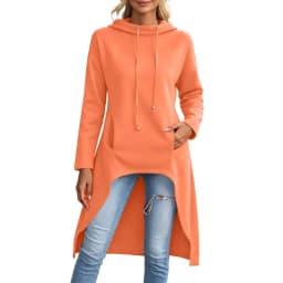 Oversized Hoodies For Women Long Sleeve High Low Hem Gothic Casual Tunic Tops Sweatshirts With Thumb Knitted Hoodie for Women