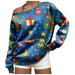 Off The Shoulder Sweatshirt For Women Oversized Casual Ribbed Long Sleeve Top Cozy Comfy Striped Print Long Sleeve Sweatshirt
