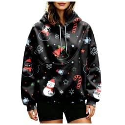 Women Fall And Winter Hoodie With Pet Pouch Oversized Pocket Colorful Print Sweatshirt For Dogs And Cats Sleep Hoodies Women