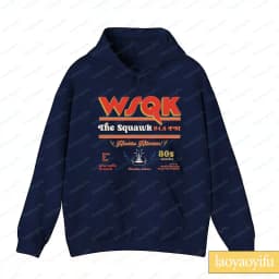 WSQK The Squawk Unisex Hooded Sweatshirt Aesthetic Women Clothing Vintage 80s Graphic Pullover Long Sleeve Retro Shirt Gift Tops
