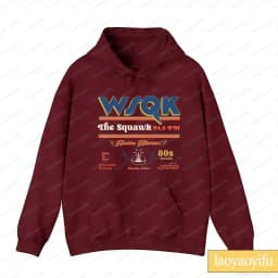 WSQK The Squawk Unisex Hooded Sweatshirt Aesthetic Women Clothing Vintage 80s Graphic Pullover Long Sleeve Retro Shirt Gift Tops