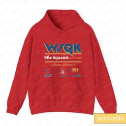 WSQK The Squawk Unisex Hooded Sweatshirt Aesthetic Women Clothing Vintage 80s Graphic Pullover Long Sleeve Retro Shirt Gift Tops