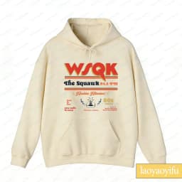 WSQK The Squawk Unisex Hooded Sweatshirt Aesthetic Women Clothing Vintage 80s Graphic Pullover Long Sleeve Retro Shirt Gift Tops