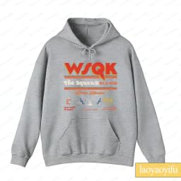 WSQK The Squawk Unisex Hooded Sweatshirt Aesthetic Women Clothing Vintage 80s Graphic Pullover Long Sleeve Retro Shirt Gift Tops
