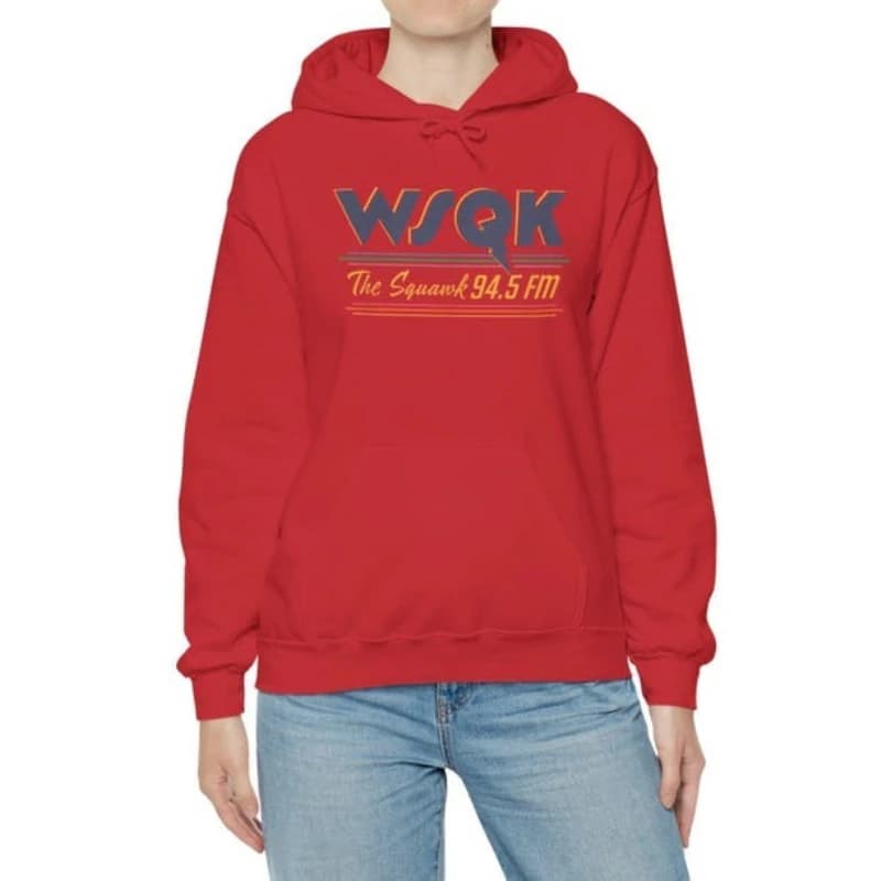 WSQK The Squawk Unisex Hooded Sweatshirt Aesthetic Women Clothing Vintage 80s Graphic Pullover Long Sleeve Retro Shirt Gift Tops