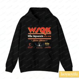 WSQK The Squawk Unisex Hooded Sweatshirt Aesthetic Women Clothing Vintage 80s Graphic Pullover Long Sleeve Retro Shirt Gift Tops