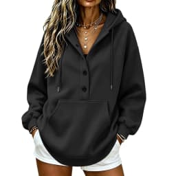 Hoodies For Women Solid Hooded Waist Sweatshirt Long Sleeve Button Zip Front Top Casual Daily Wear Full Length Hoodies for Women