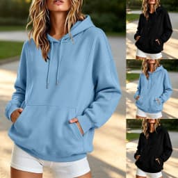 Women Long Sleeved Hooded Sweatshirt Casual Pullover Hooded Sweater Warm Sweater Sporty Sweater Comfortable Long Zip up Hoodie