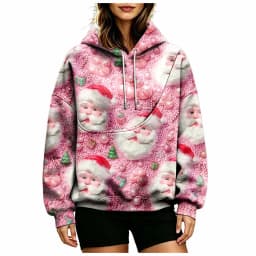 Women Fall And Winter Hoodie With Pet Pouch Oversized Pocket Colorful Print Sweatshirt For Dogs And Cats Woman's Zip Hoodie