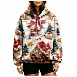 Women Fall And Winter Hoodie With Pet Pouch Oversized Pocket Colorful Print Sweatshirt For Dogs And Cats Woman's Zip Hoodie