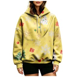 Women Fall And Winter Hoodie With Pet Pouch Oversized Pocket Colorful Print Sweatshirt For Dogs And Cats Womens Hoodie Zip up