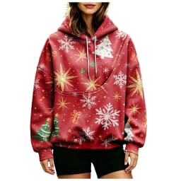 Women Fall And Winter Hoodie With Pet Pouch Oversized Pocket Colorful Print Sweatshirt For Dogs And Cats Womens Hoodie Zip up