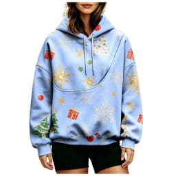 Women Fall And Winter Hoodie With Pet Pouch Oversized Pocket Colorful Print Sweatshirt For Dogs And Cats Womens Hoodie Zip up