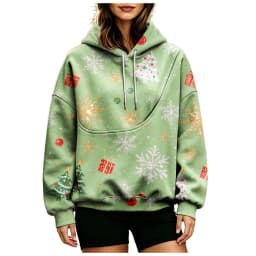 Women Fall And Winter Hoodie With Pet Pouch Oversized Pocket Colorful Print Sweatshirt For Dogs And Cats Womens Hoodie Zip up