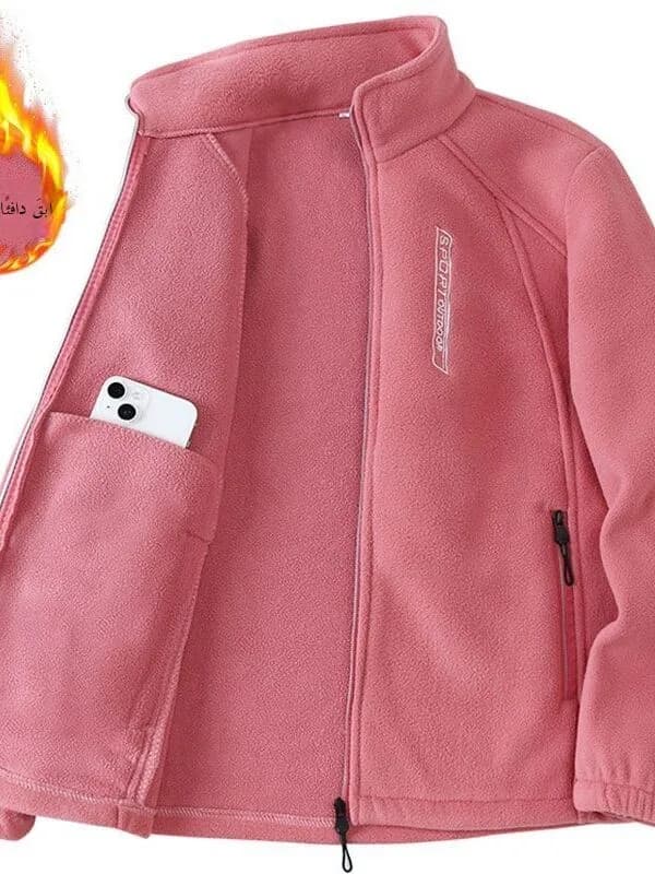 Loose Zipper Open Cardigan Sweatshirt for Middle-Aged And Elderly Large Size Mommy Style Fashionable Comfortable Polyester