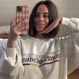 Creative Department American Vintaga Style Women White Sweatshirts Long Sleeve Loose Cotton Thick Street Fashion Y2K Pullover