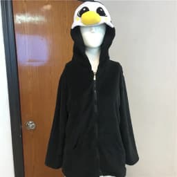 S,M,L Novelty Cute Penguin Fleece Warm Sweatshirt Tracksuits Women gardigan hoodies Girl Winter cute Hooded Jacket