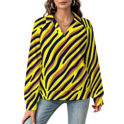 Betawoo Sunflower Premium Casual Long Sleeve V-Neck Sweatshirt For Women