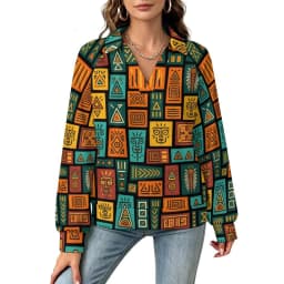 Betawoo Sunflower Premium Casual Long Sleeve V-Neck Sweatshirt For Women