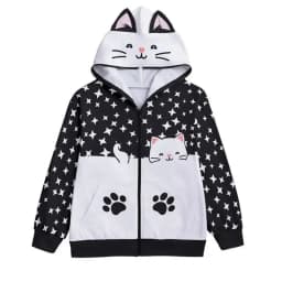 Japanese 3D Printing Casual Hoodies Women Y2k Aesthetic Vintage Loose Hoody Autumn Streetwear ​Zipper Pocket Grunge Sweatshirt