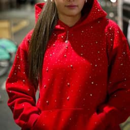 New hooded sports pullovers and diamond printed couple style streetwear for winter 2025, INS