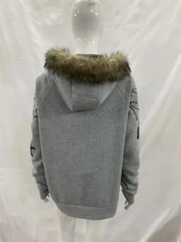 Harajuku Aesthetics Classics Casual Long Sleeved Hoodie Fashionable Personalized Printed Zipper Detachable Fur Collar Hat Hoodie
