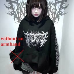 Y2k 2000s Hoodies Women Streetwear Sweatshirts Oversized Tops Casual Vintage Punk Hoodie Hooded Print Hip-hop Japanese Clothes