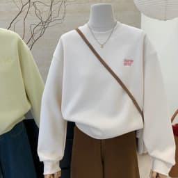 Loose Fleece Women's Sweatshirt Long Sleeve Letter Print Korean Style Comfortable Autumn Winter Casual Top for Ladies