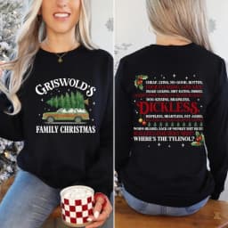 Sided Griswold Christmas Tree Movies Family Xmas National Lampoon Vacation Autumn and Winter Sweatshirt Warm Matching Hoodies