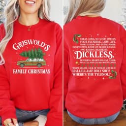 Sided Griswold Christmas Tree Movies Family Xmas National Lampoon Vacation Autumn and Winter Sweatshirt Warm Matching Hoodies