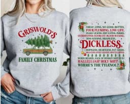 Sided Griswold Christmas Tree Movies Family Xmas National Lampoon Vacation Autumn and Winter Sweatshirt Warm Matching Hoodies