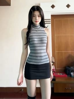 2026 Two-piece Set Streetwear Casual Grunge Hoody + Sleeveless Vintage Turtleneck Stripe Slim Fit Vest 2k Aesthetic Loose Suit