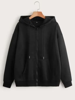 Solid Color Zipper Hoodies Womens Autumn Casual Sportswear Y2K Comfortable Long Sleeved All-Match Pocket Oversized Hoody