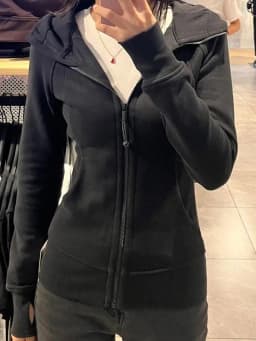 Slim Fit Zipper Hoodie Jacket Women's Pure Color Cardigan Spring Autumn New Style Casual Versatile Long Sleeve Thermal Top