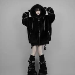 Gothic Harajuku Winter Gotihc Subcultural Coats Women Streetwear Autumn Casual Hooded Jackets 2026 Fashion Cardigan Sweatshirt