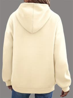 Women's Autumn and Winter Warm Loose Casual and Dog High Five Pattern Printed Suede Long Sleeved Hooded Sweatshirt