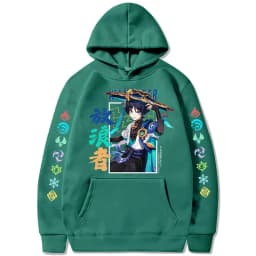 Hu Tao Zhongli Vintage Streetwear Wanderer Faruzan Nahida Xiao Cartoon Gothic Sweatshirt Genshin Impact Korean Style Y2k Hoodies